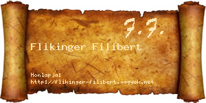 Flikinger Filibert névjegykártya